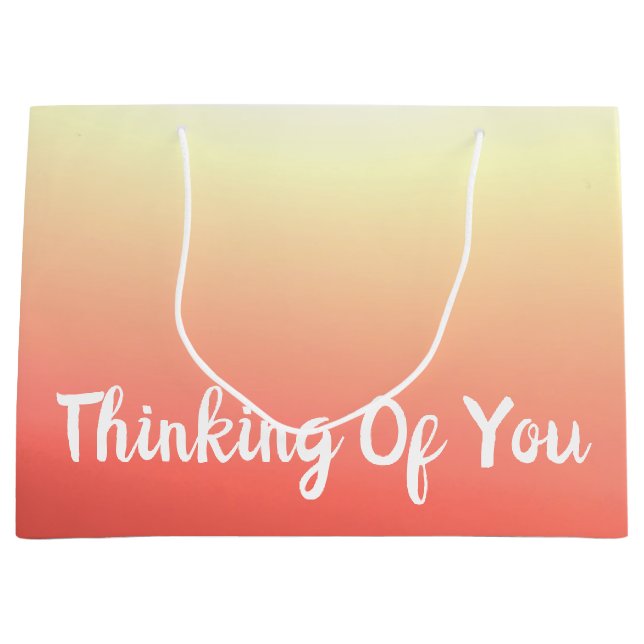 Bolsa De Regalo Grande Peach naranja Y Amarillo (Anverso)