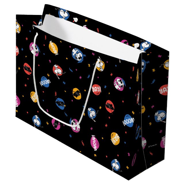 Bolsa De Regalo Grande Peanuts Snoopy Graduation Celebration Pattern (Angulo Anverso)