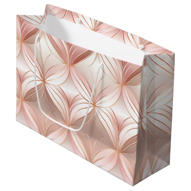 Bolsa De Regalo Grande Pearl Rubor Pink Rose Gold (Angulo Anverso)