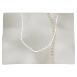 Bolsa De Regalo Grande Pearls White Luxe