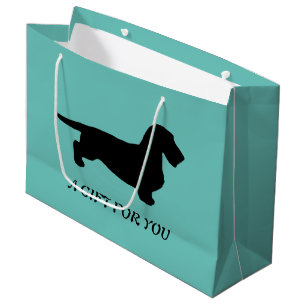 Bolsa De Regalo Grande Pelo duro de Dachshund - Silhouette 1