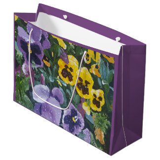 Bolsa De Regalo Grande Pensamiento floral Giftbag