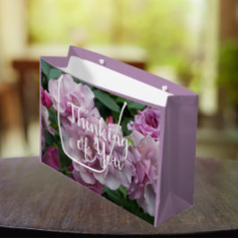 Bolsa De Regalo Grande Pensando en tu floral Rosas Lavender