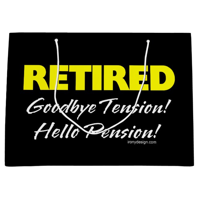 Bolsa De Regalo Grande Pensión jubilada de Hellow (oscura) (Anverso)