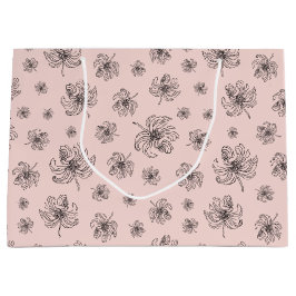 Bolsa De Regalo Grande peonías delicadas.