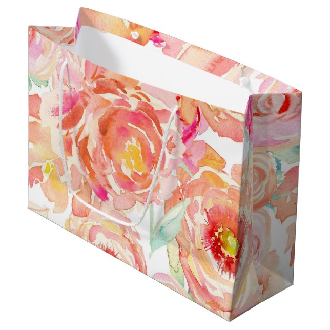 Bolsa De Regalo Grande Peonies (Angulo Anverso)