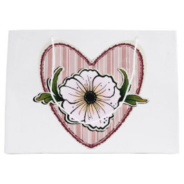 Bolsa De Regalo Grande Peony Heart