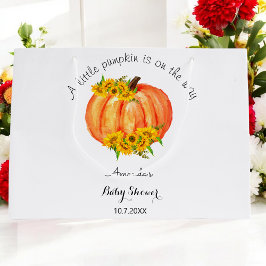 Bolsa De Regalo Grande Pequeña Baby Shower de calabaza