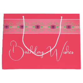 Bolsa De Regalo Grande Pequeño diseño floral