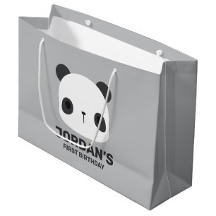 Bolsa De Regalo Grande Pequeño oso oso panda con nombre personalizado