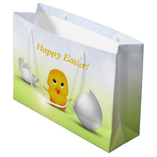 Bolsa De Regalo Grande Pequeño polluelo feliz lindo del bebé de Pascua