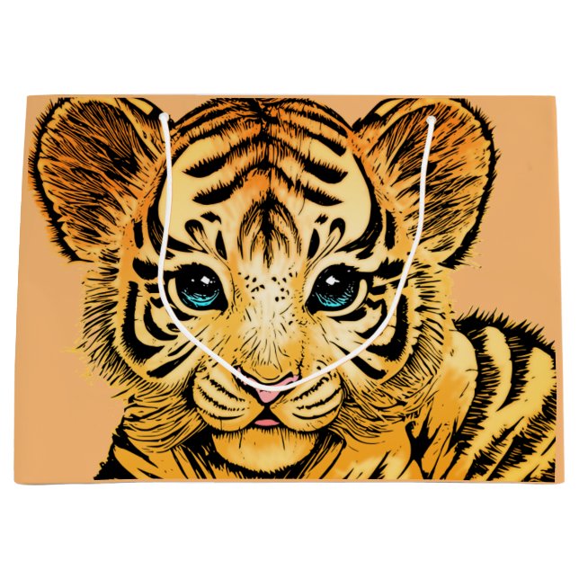 BOLSA DE REGALO GRANDE PEQUEÑO TIGRE (Anverso)