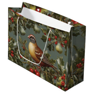 Bolsa De Regalo Grande Perdiz en un árbol de pera
