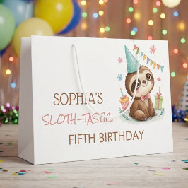 Bolsa De Regalo Grande Perezoso cumpleaños infantil perezoso-tástico
