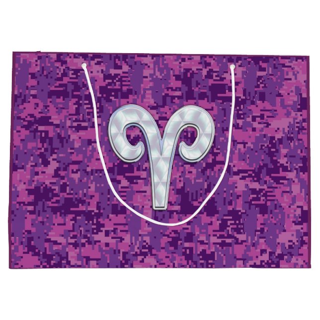 Bolsa De Regalo Grande Perla como camuflaje del rosa del Rótulo del (Reverso)