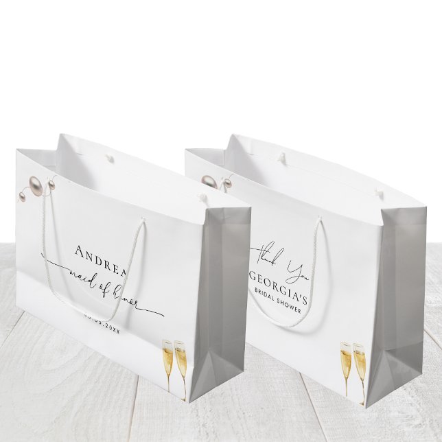 Bolsa De Regalo Grande Perlas y doncella de honor de Prosecco (Subido por el creador)