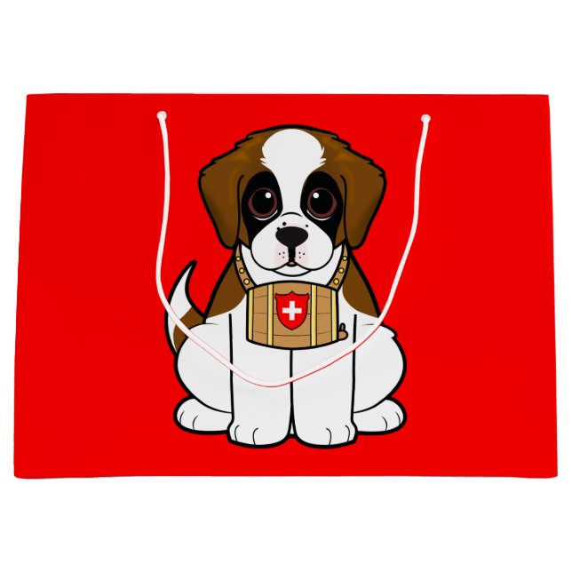 Bolsa De Regalo Grande Perrito de St Bernard (Anverso)