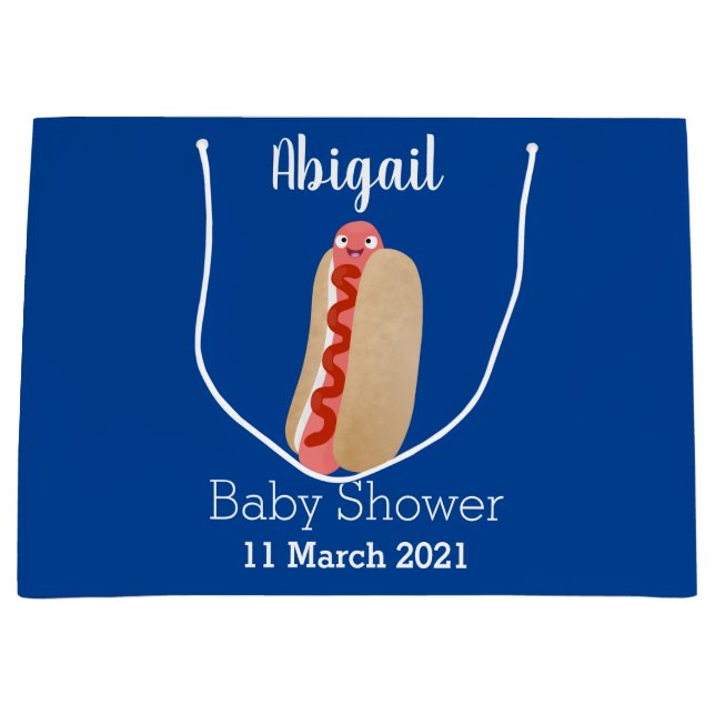 Bolsa De Regalo Grande Perro caliente divertido lindo personalizado Weine (Anverso)