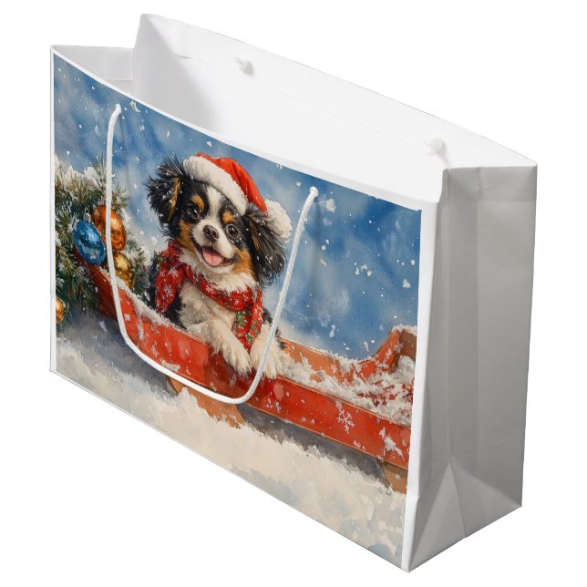 Bolsa De Regalo Grande Perro chino con manchas en Japón deja que nieve Na (Angulo Anverso)