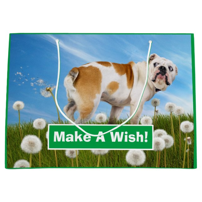 Bolsa De Regalo Grande Perro con Dandelion (Anverso)