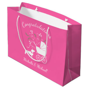 Bolsa De Regalo Grande Perro Dachshund Weiner Perro Baby Shower Chica ros