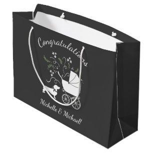 Bolsa De Regalo Grande Perro delgado Dachshund Perro Baby Shower Neutral