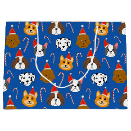 Bolsa De Regalo Grande Perro Navidad Cute Patterado