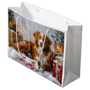 Bolsa De Regalo Grande Perro Nova Scotia Duck Tolling Retriever Navidad F