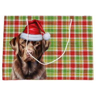 Bolsa De Regalo Grande Perro recuperador de chocolate de chocolate para N