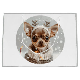 Bolsa De Regalo Grande Perro reno chihuahua navidades