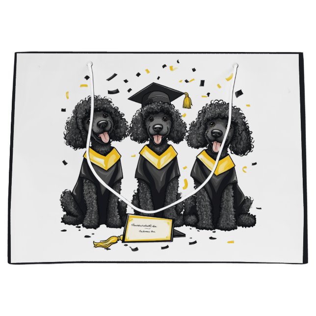 Bolsa De Regalo Grande Perros de canapé estándar de graduación (Anverso)