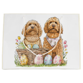 Bolsa De Regalo Grande Perros de Easter Goldendoodle