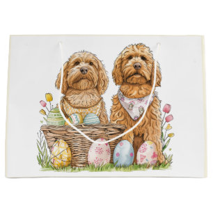 Bolsa De Regalo Grande Perros de Easter Goldendoodle