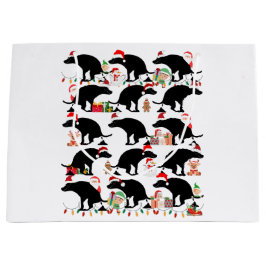 Bolsa De Regalo Grande Perros de los Navidades de papeleo de la travesía