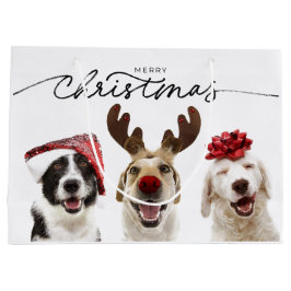 Bolsa De Regalo Grande PERROS FELICES DE LA BANDA DE REGALOS DE LOS navid