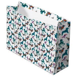 Bolsa De Regalo Grande Perros Florales