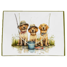 Perros Labrador Retriever pescando
