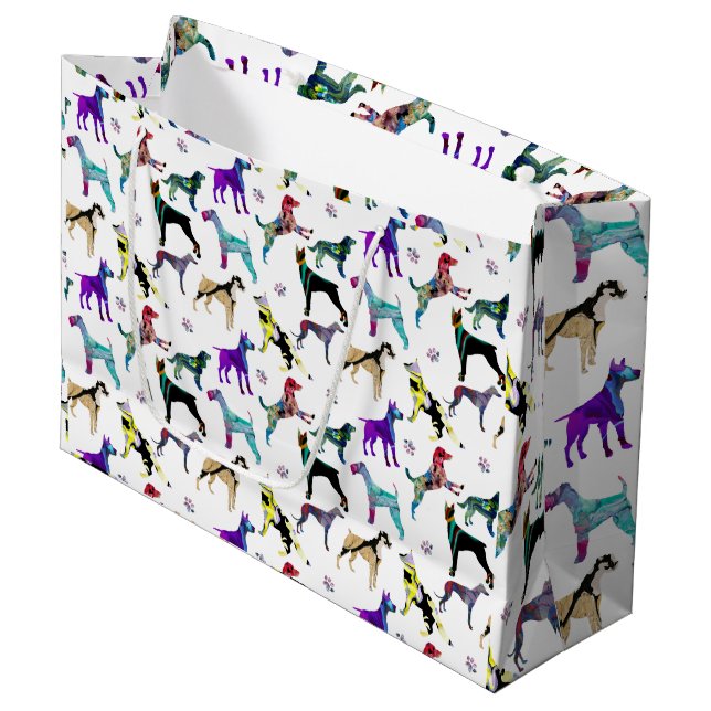 Bolsa De Regalo Grande Perros y patas (Angulo Anverso)
