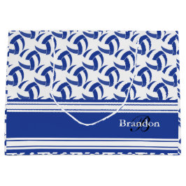 Bolsa De Regalo Grande Personalice los voleiboles azul marino