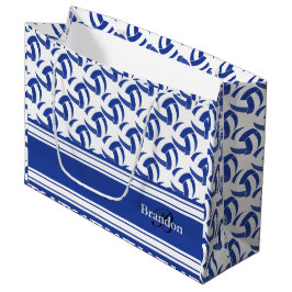 Bolsa De Regalo Grande Personalice los voleiboles azul marino