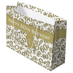 Bolsa De Regalo Grande Personalice: Sobre el 60.o tema del cumpleaños de