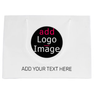 Bolsa De Regalo Grande Personalizable profesional moderno blanco