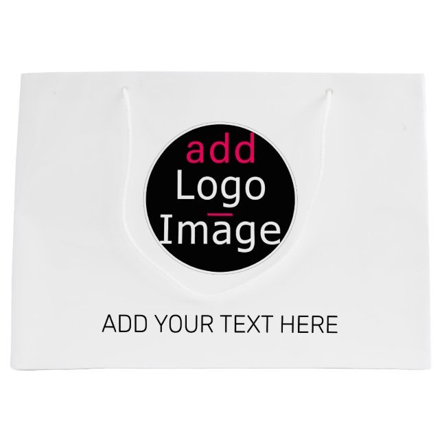 Bolsa De Regalo Grande Personalizable profesional moderno blanco (Anverso)