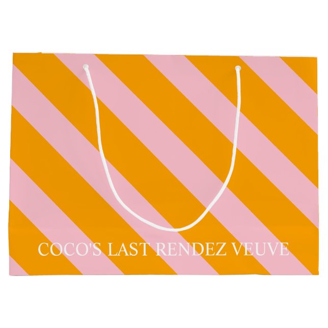 Bolsa De Regalo Grande Personalizable Vencir Antes De Votos Con Nombre (Reverso)