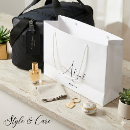 Bolsa de regalo grande personalizada con nombre y