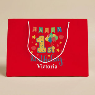 Bolsa de regalo grande personalizada Feliz cumplea