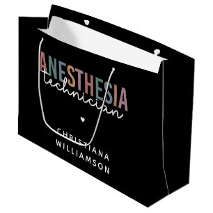 Bolsa De Regalo Grande Personalizado Anestesia Técnico Retro Anestesia Te