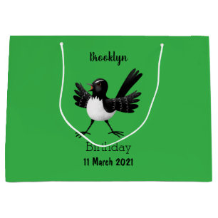 Bolsa De Regalo Grande Personalizado australiano Willie Wagtail
