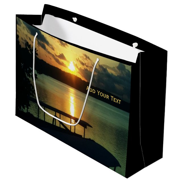 Bolsa De Regalo Grande Personalizado Beautiful Sunset Sea Sky En Bali Pho (Angulo Anverso)