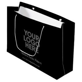 Bolsa De Regalo Grande Personalizado Black Logo Corporate Company